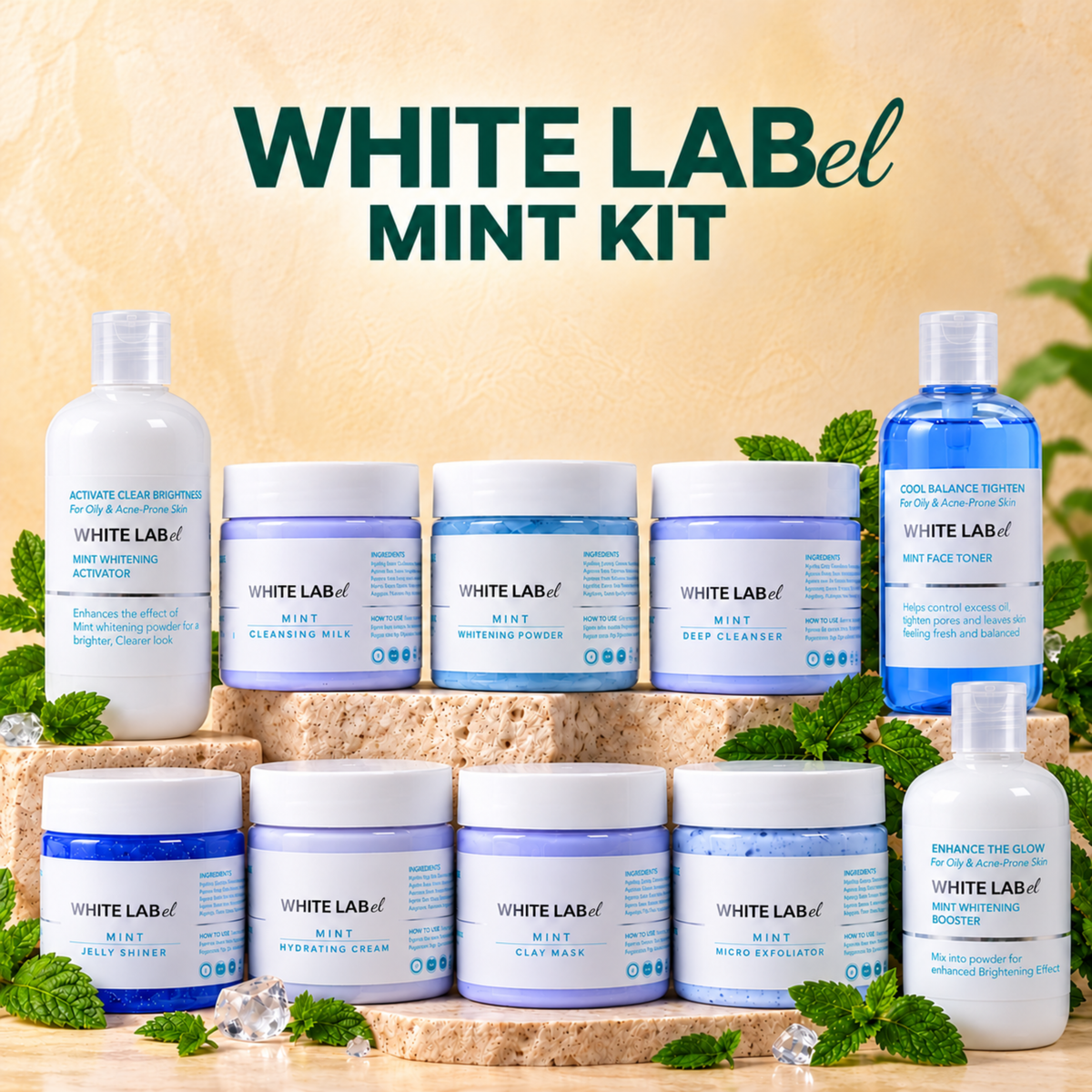 White Label Mint Facial Kit