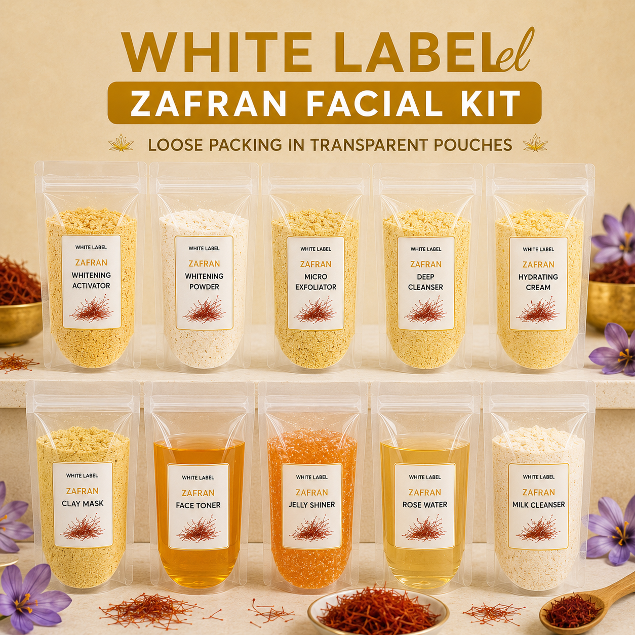 White Label Zafran Facial Kit