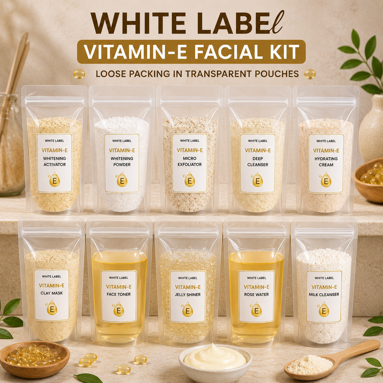 White Label Vitamin-E Facial Kit